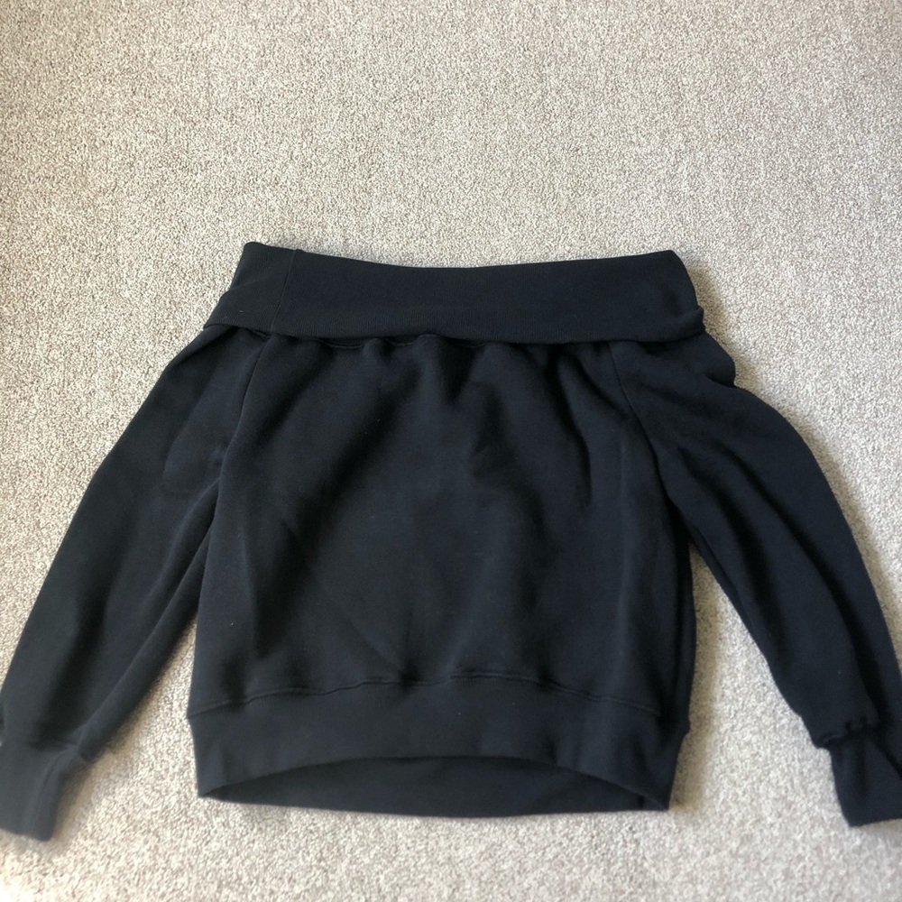 Over the shoulder black long sleeve